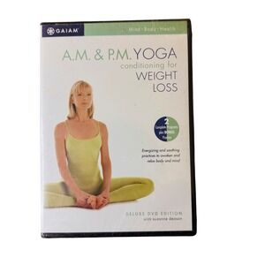 Gaiam AM PM Yoga Conditioning for Weight Loss DVD Deluxe Edition Suzanne Deason